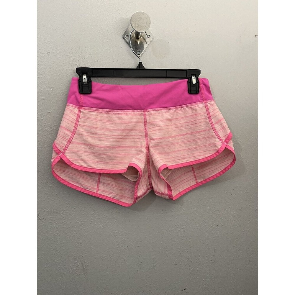 lululemon athletica Pink Stripe Athletic Shorts